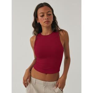 Breezy Round Neck Cropped Tank